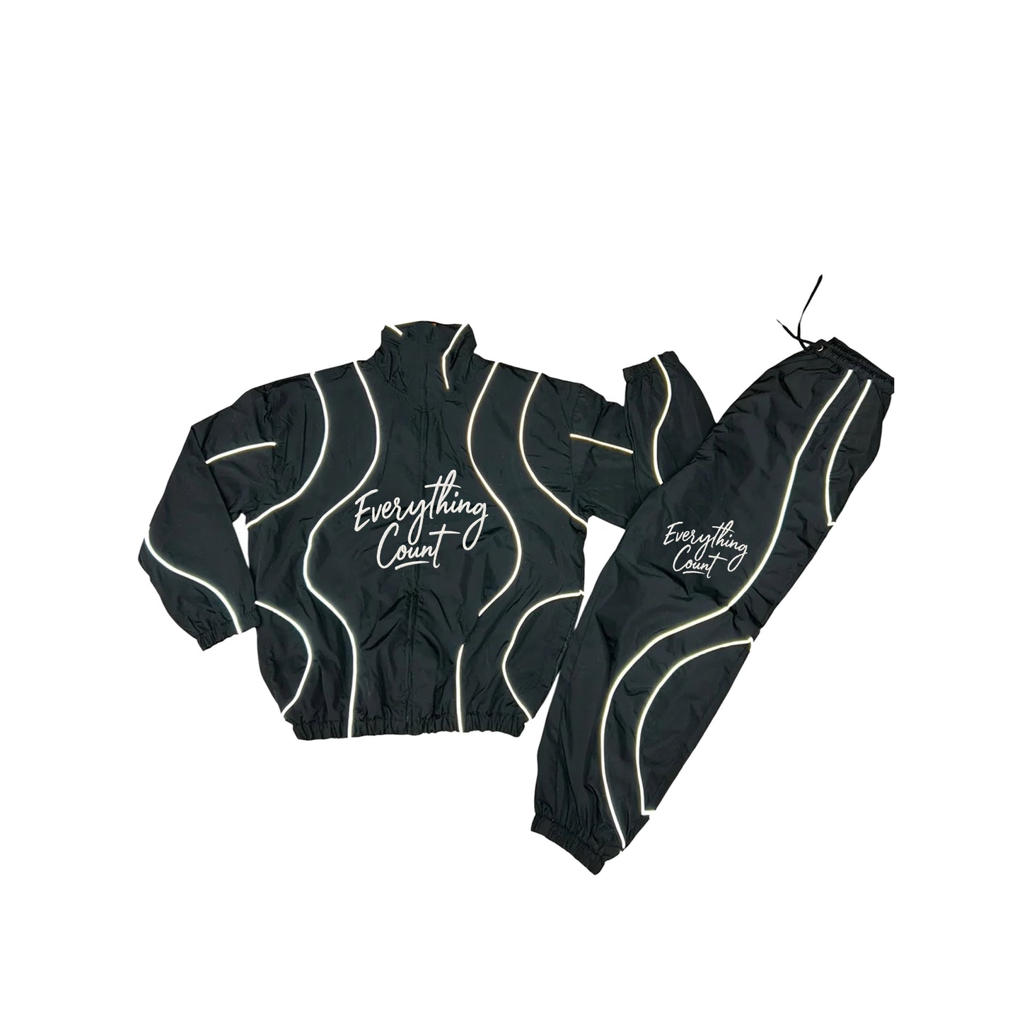 Black "Reflective Counters" Tracksuit