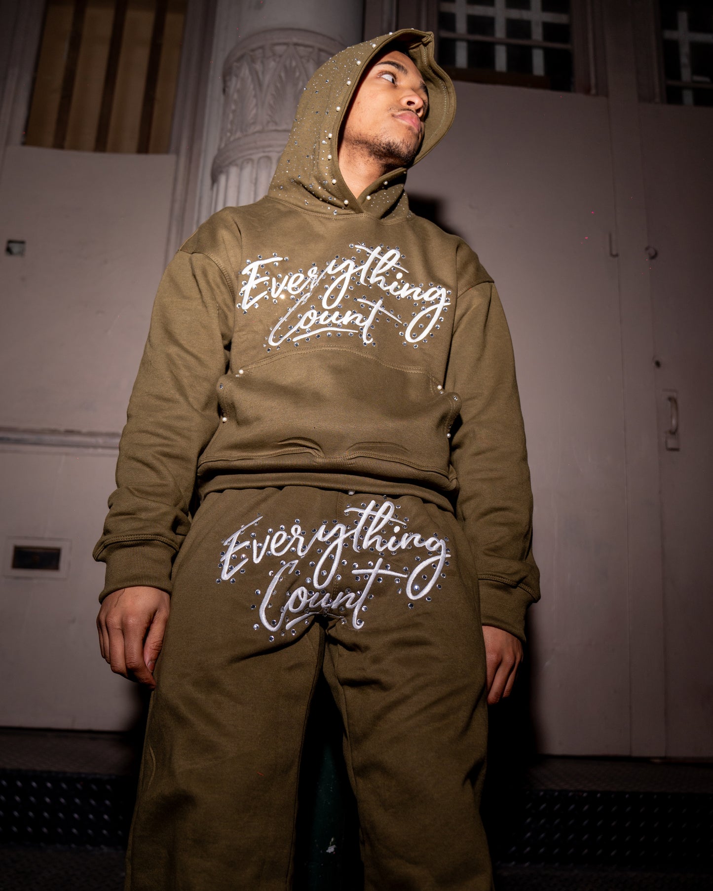 Olive Green "Diamond Run Deluxe" Sweatsuit