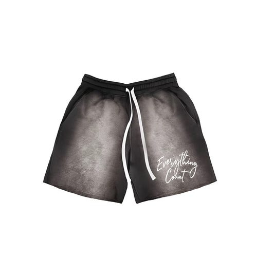 Black "ECC" Sweat Shorts