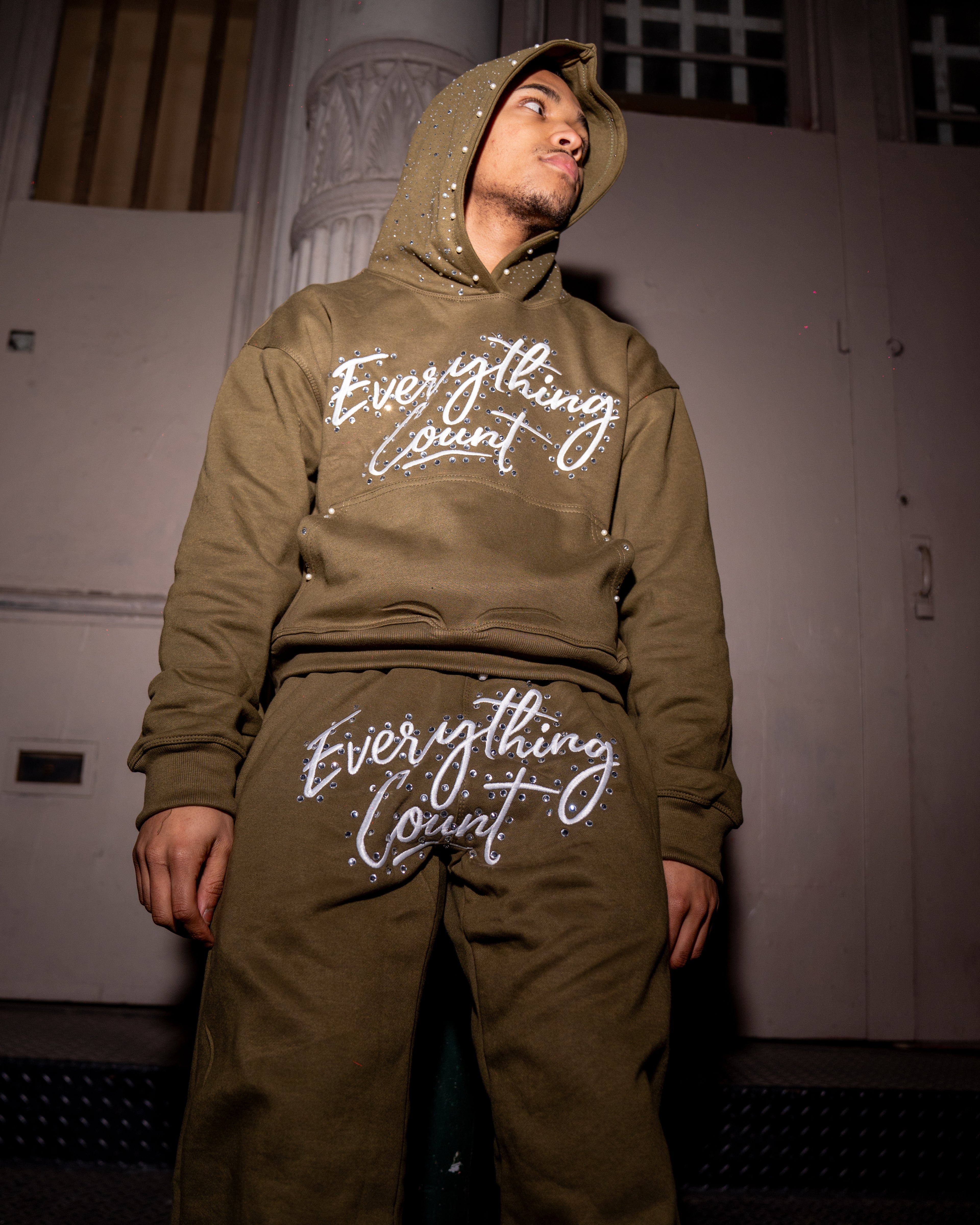 Olive Green "Diamond Run Deluxe" Sweatsuit
